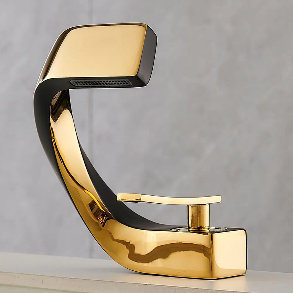 AOGUTU Black Basin Faucet | Single Hole Deck Mount Mixer Tap