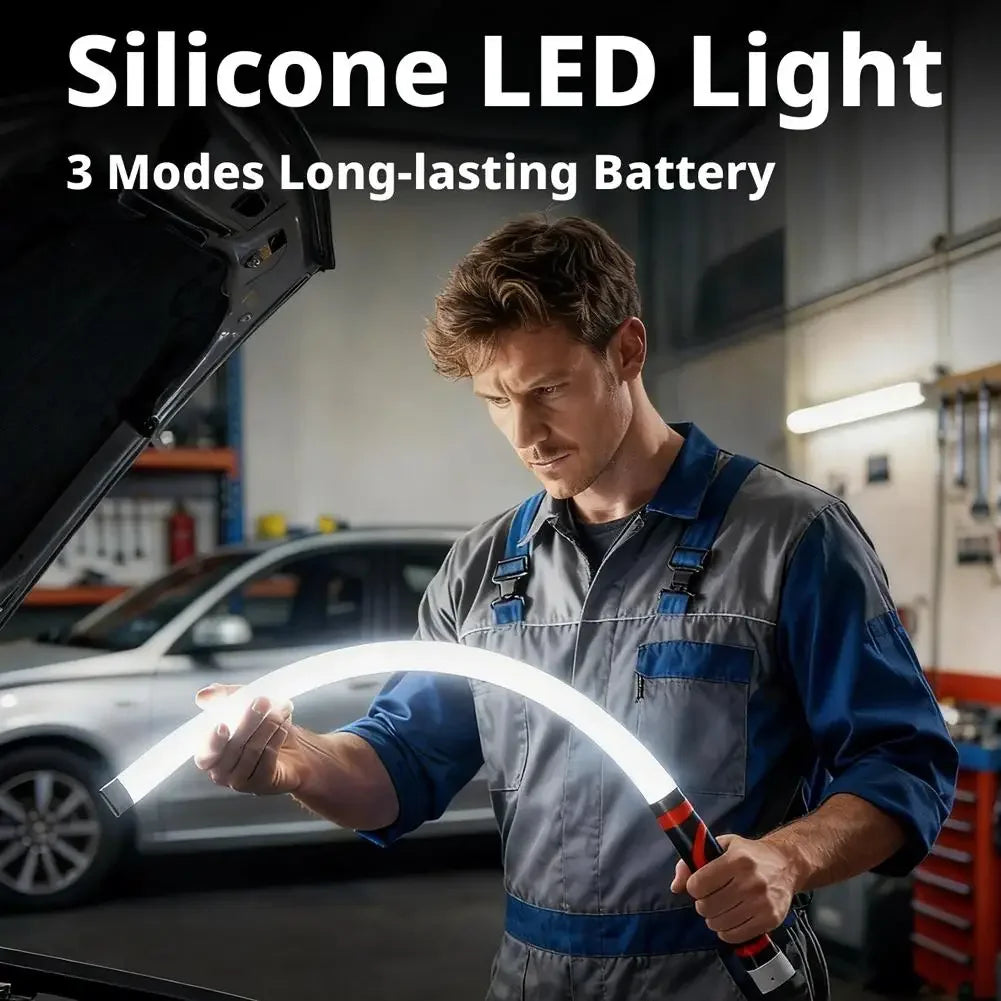 73cm Flexible Silicone LED Work Light Rechargeable High Brightness Flashlight Stick Long Battery Life for Car Repair Inspection Peaceful Pleasures Health and Wellness