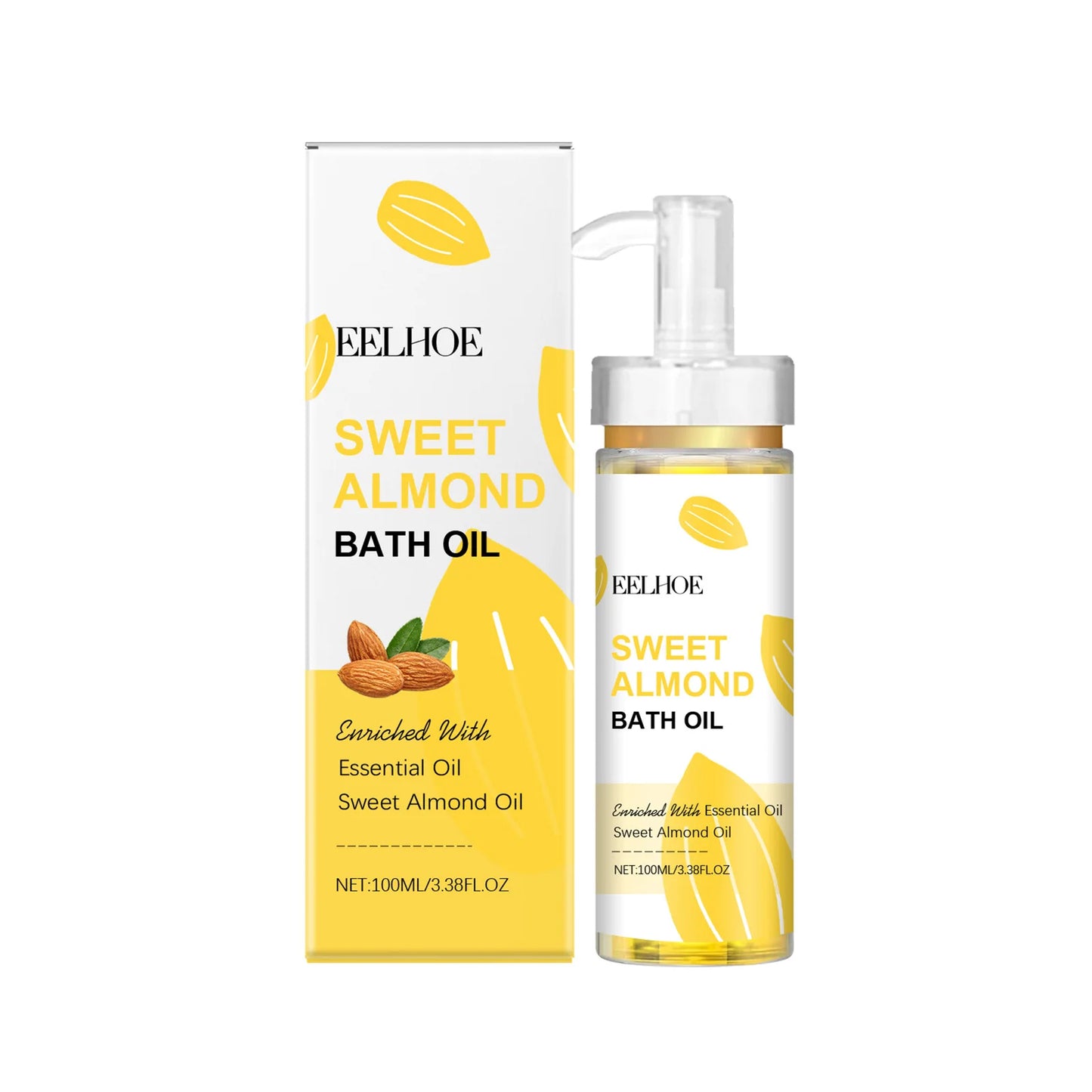 EELHOE Sweet Almond Shower Oil – Brightening Body Wash 100ml