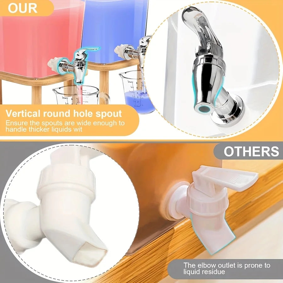 Laundry Detergent Dispenser with Stainless Steel Tap – Liquid Soap & Fabric Softener Dispenser