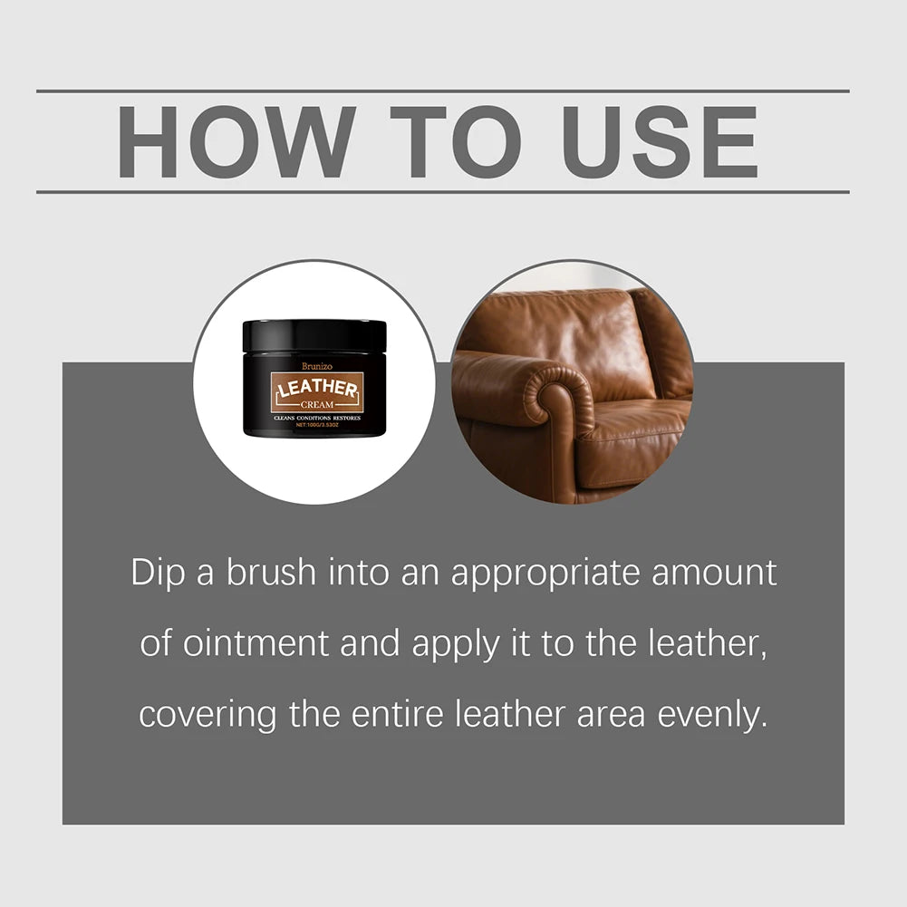 Leather Cleaning And Care Cream,Waterproof Leather Polish For Boots,Deeply Cleans Restores Natural Shine,For All Leather Goods Peaceful Pleasures Health and Wellness