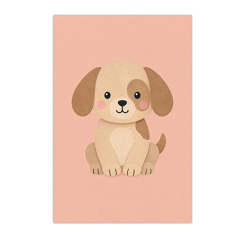 Nursery Animal Wall Art Cute Wildlife Canvas Painting Nordic Poster Print For Kids Bedroom Wall Decor Peaceful Pleasures Health and Wellness 11 40x50cm No Frame China Mainland