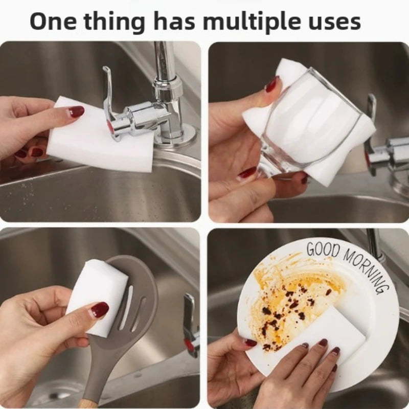 3/5Pcs Magic Melamine Sponge Eraser 10X6X2cm White Nano Cleaning Foam Pad for Home Kitchen Office Bathroom Stain Clean Peaceful Pleasures Health and Wellness