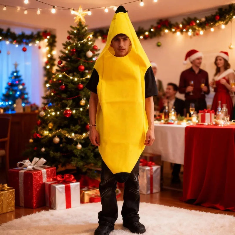Banana Costume Adults & Kids – Funny Halloween Cosplay Suit