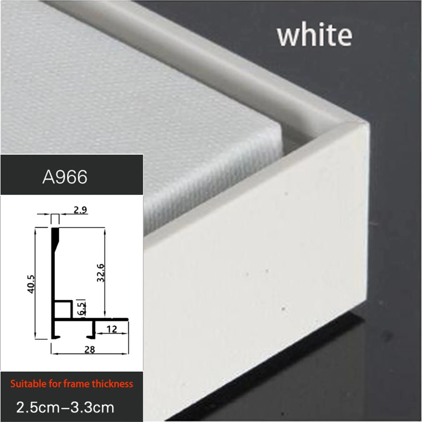 Aluminum Alloy Frame for Paintings, Canvas Picture Frame, DIY, Modern, Grand Format, All Kinds of Size Peaceful Pleasures Health and Wellness A966 white color customized 2 China Mainland