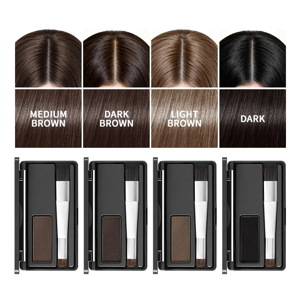 2in1 Hair Dye Palette with Brush Black Brown Coffee Long Lasting Temporary Hair Coloring Covered White Hairs Hairline Waterproof Peaceful Pleasures Health and Wellness