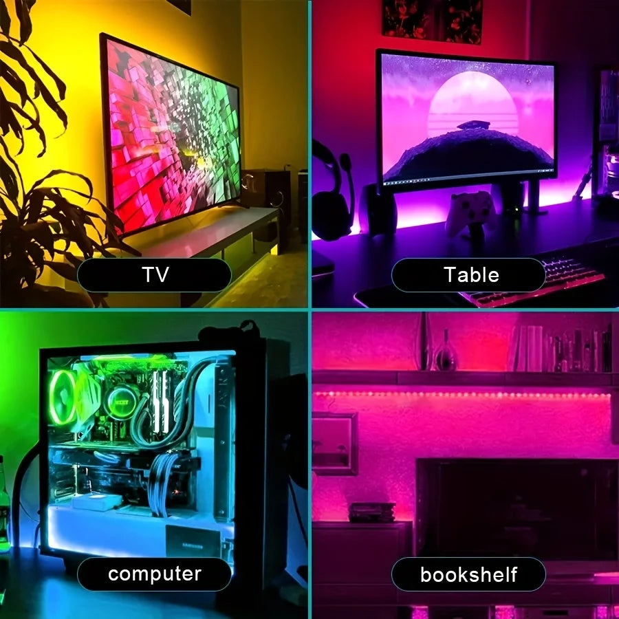 RUNTOIN RGB LED Strip Lights – TV Backlight & Room Décor