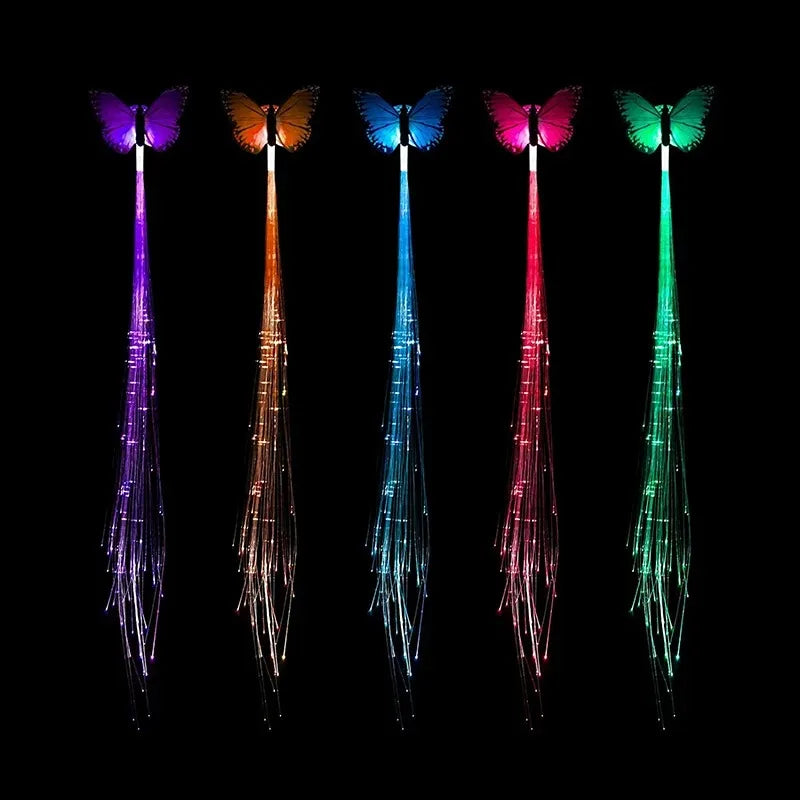 LED Glow Hair Braid Neon String Lights | Halloween & Party