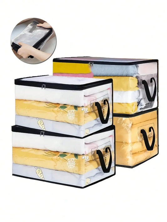 Clear Zippered Storage Bags for Blankets, Clothes & Bedding Zippered Storage Bags Peaceful Pleasures Health and Wellness