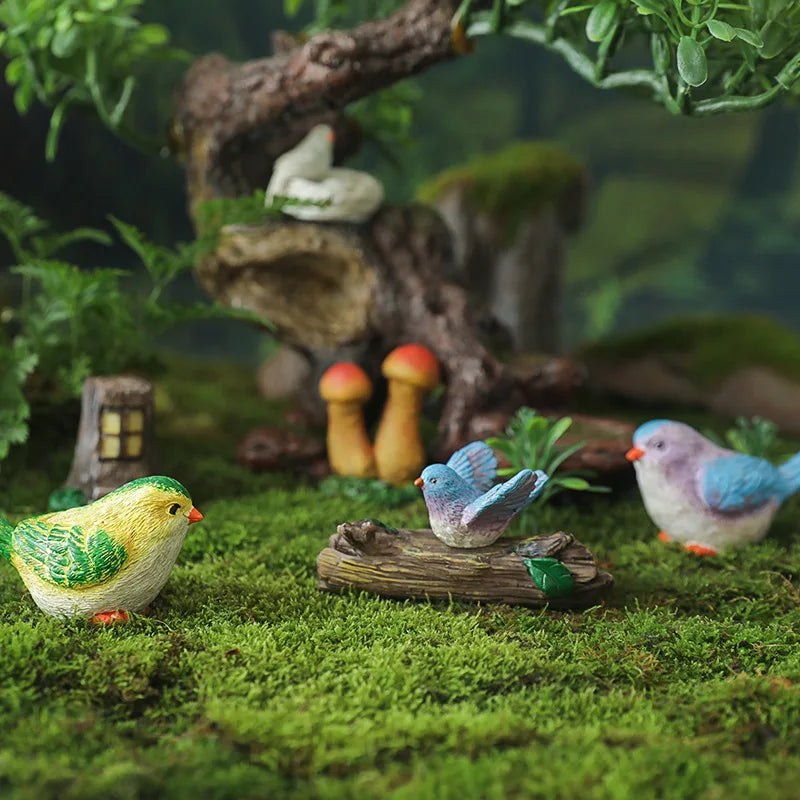 Simulation Wild Birds Animal Toys Cute Mini Parrot Model Figures Miniature Landscape Ornament Household Decoration Gifts лягушки Peaceful Pleasures Health and Wellness