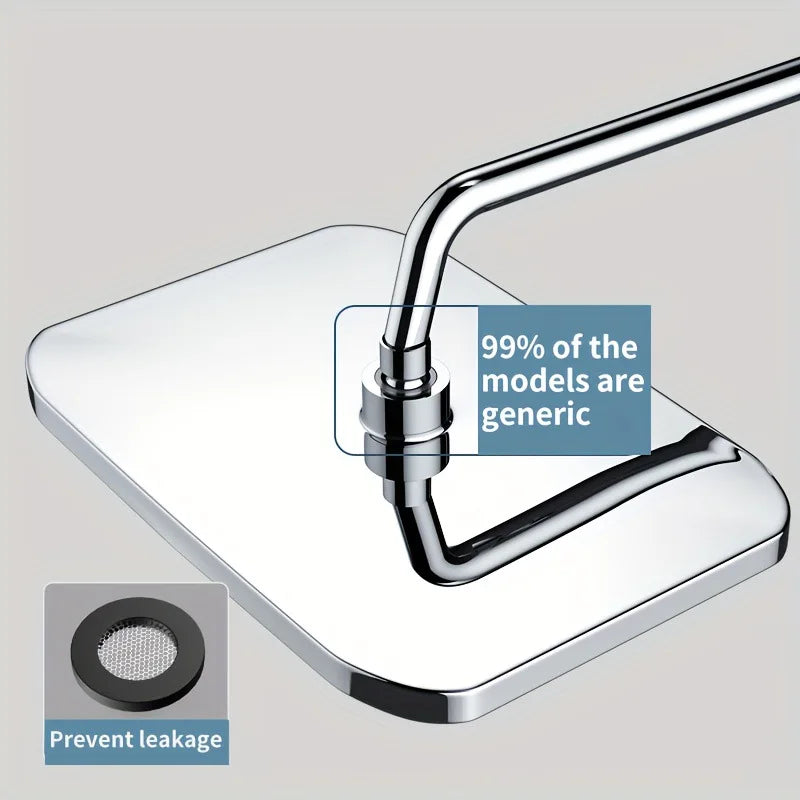 13" Square Rainfall Shower Head – Large Panel Top Spray