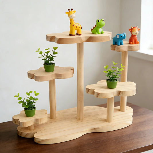 Wooden Tiered Display Stand – Cupcake, Perfume & Spice Rack Tiered Display Stand Peaceful Pleasures Health and Wellness