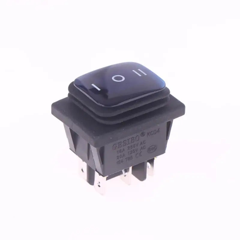 KCD4 Rocker Switch ON-OFF-ON 6-Pin 16A 250VAC Illuminated 30x22mm