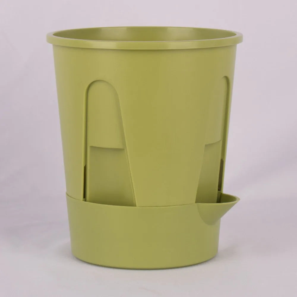 Self-Watering Plastic Flowerpot | Water Storage & Drain Holes