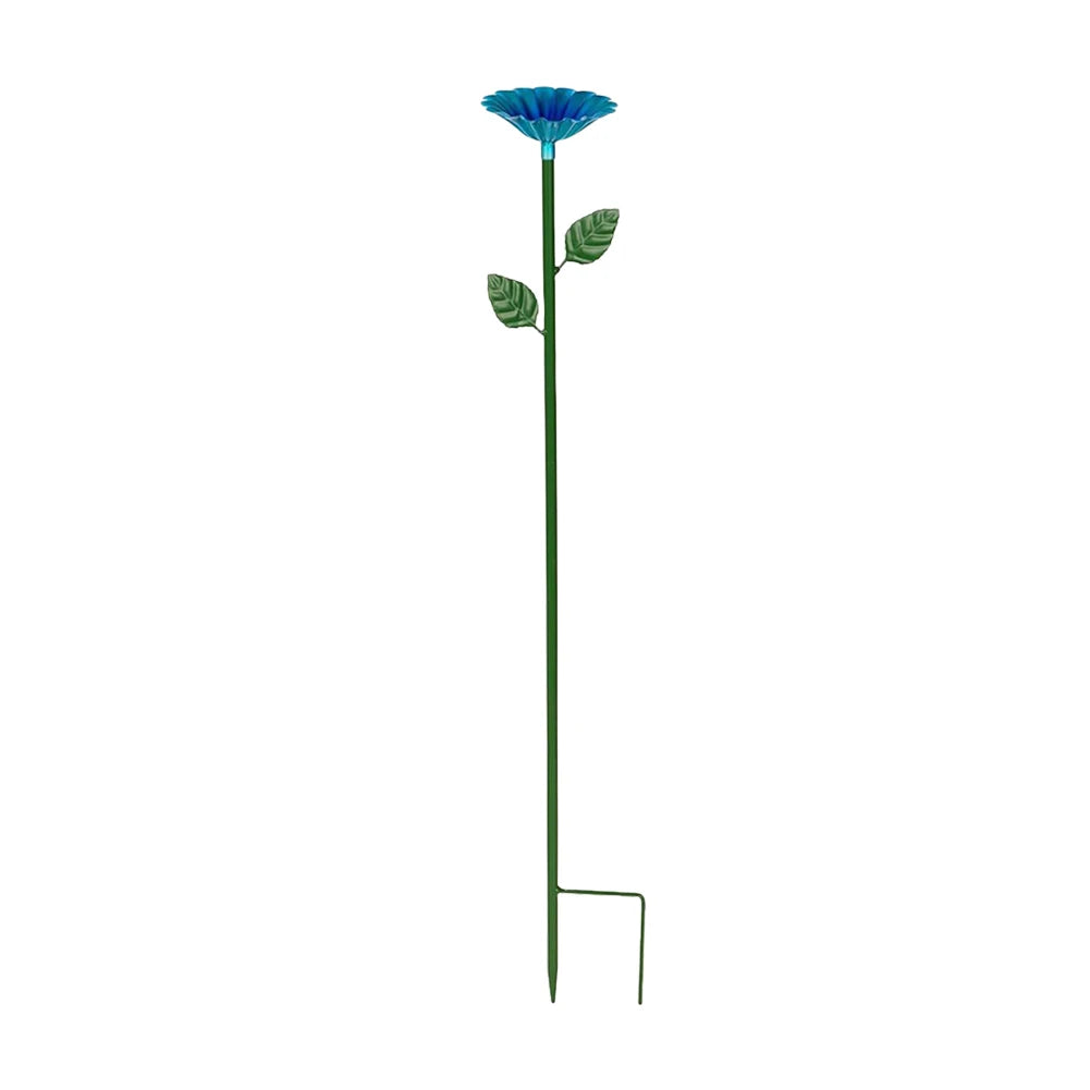 Metal Bee Watering Station – Flower Bowl with Garden Stake Peaceful Pleasures Health and Wellness Blue spain