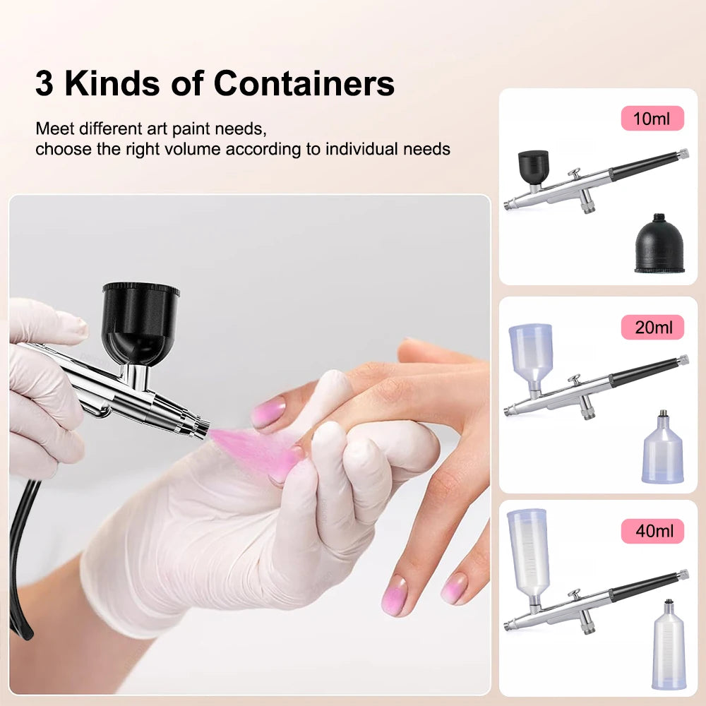 Airbrush with Compressor Portable Airbrush Painting Mini Spray Gun for Model Tattoo Paint Spray Gun Airbrush Kit with Compressor Peaceful Pleasures Health and Wellness