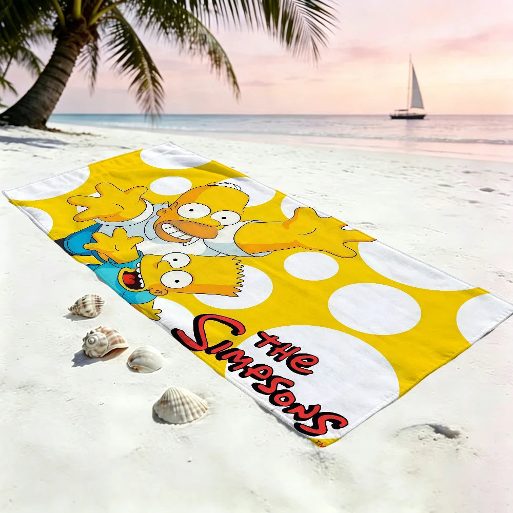 Cartoon Quick-Dry Beach Towel | Soft Pool & Travel Towel Quick-Dry Beach Towel Peaceful Pleasures Health and Wellness