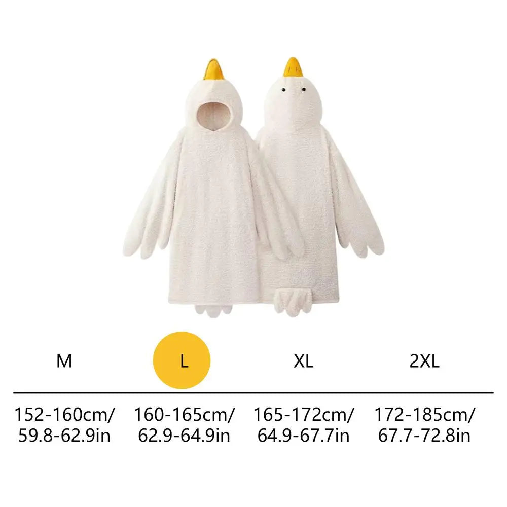 Goose Wearable Blanket Hooded Onesie – Adults & Kids + Shoes