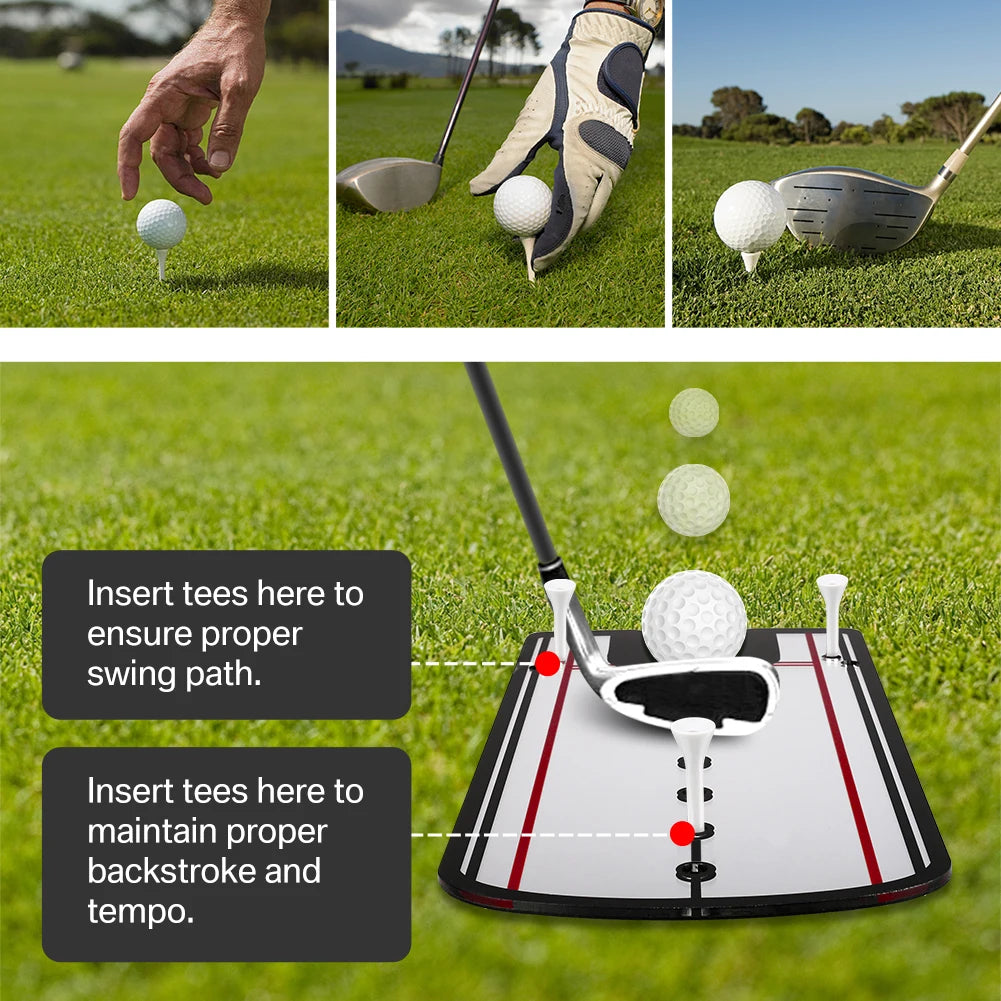 Golf Putting Alignment Mirror | Portable Putting Practice Trainer