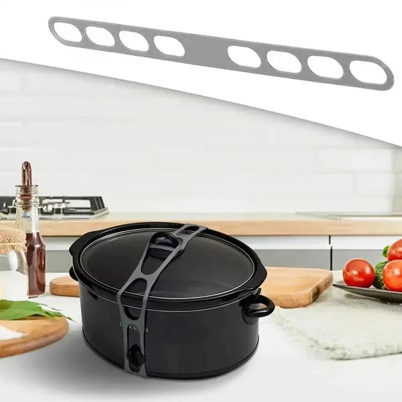 Silicone Lid Strap – Reusable Elastic Band for Pots & Containers