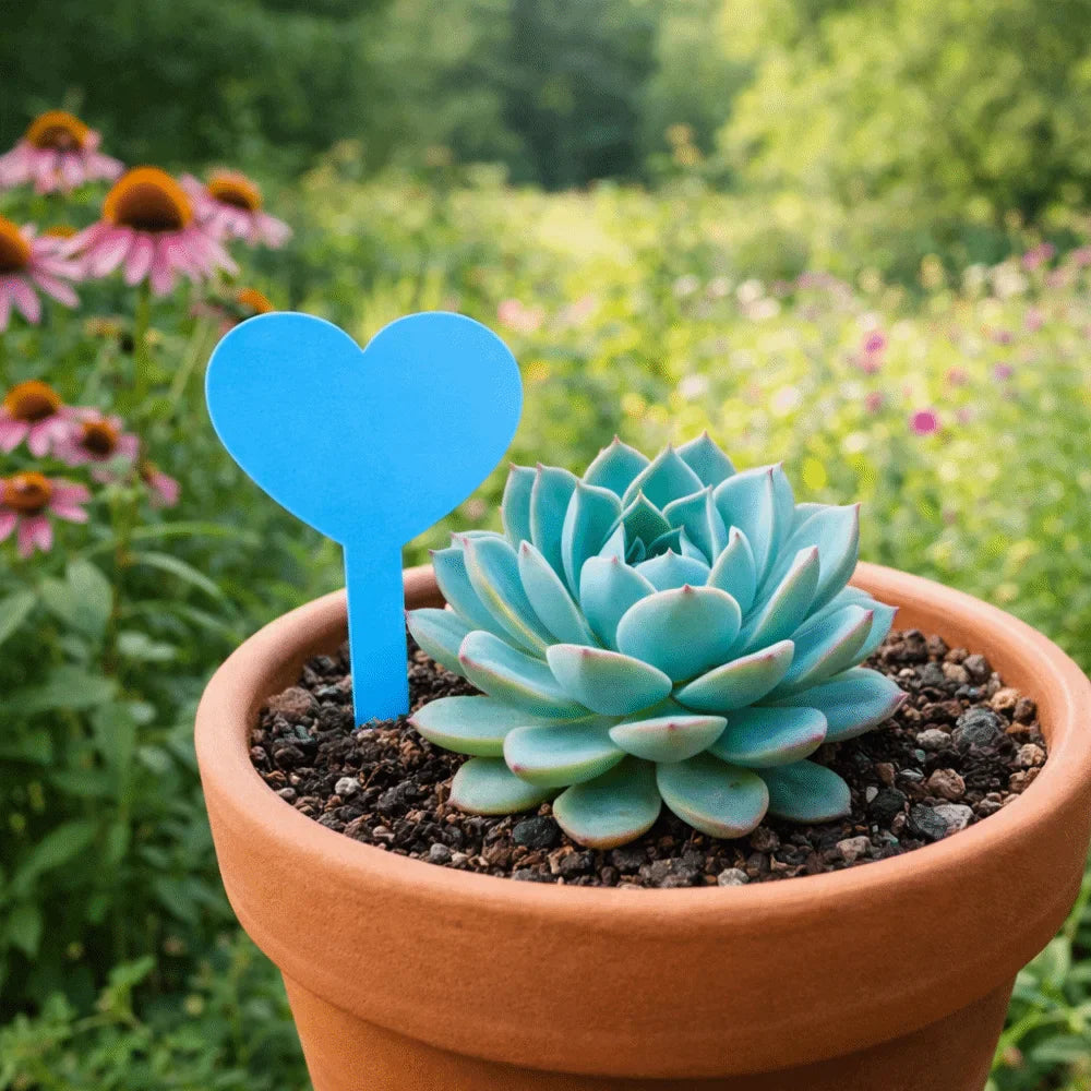 100PCS Heart-Shaped Waterproof Plant Labels | Reusable Garden Tags