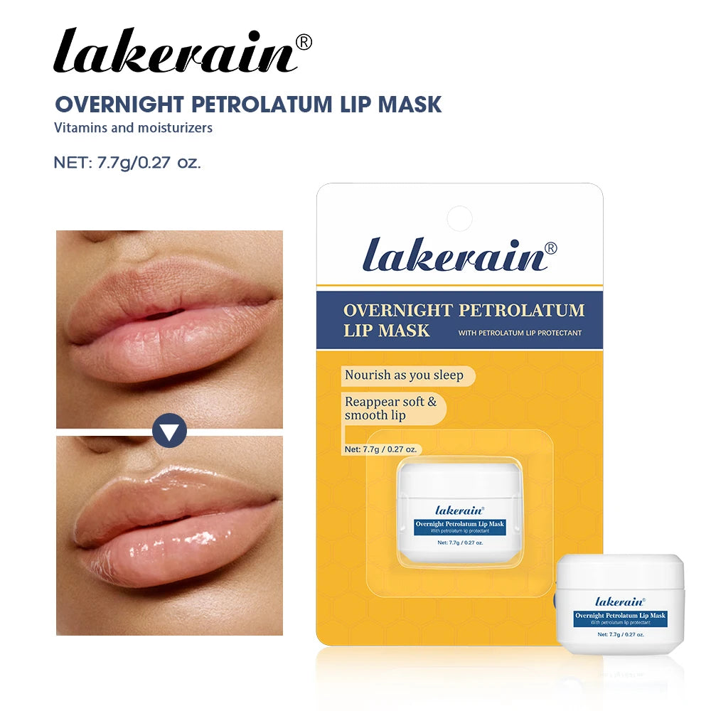 Overnight Petrolatum Lip Mask Long-lasting Moisturizing Nourishing Repair Improve Dry Lips Reduce Wrinkles Hydration Lip Balm Peaceful Pleasures Health and Wellness lip mask