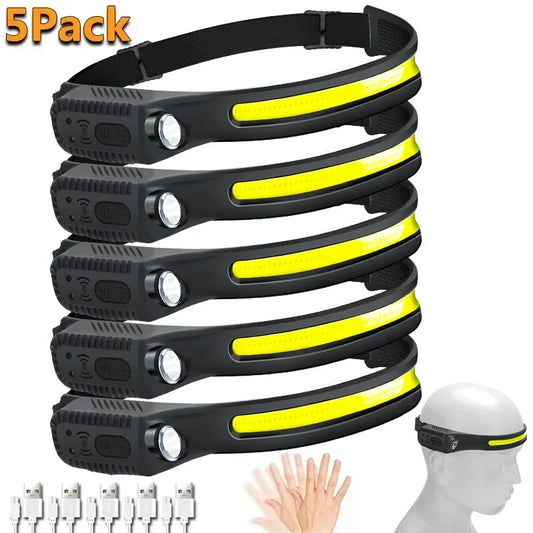 KDULIT COB LED Headlamp Wave Sensor USB-C Rechargeable IPX4 LED Headlamp Oasis Select