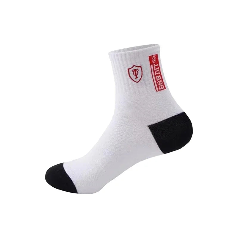 5 Pairs Men’s Breathable Bamboo Fiber Sports Socks Anti-Odor Sweat-Absorbing Business Crew Stockings Suitable for All Seasons Peaceful Pleasures Health and Wellness