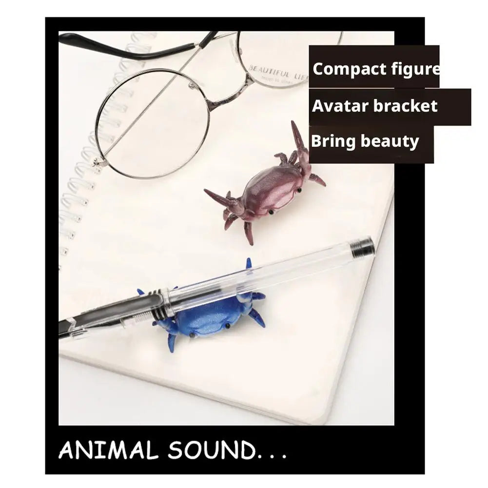 Weightlifting Crab Pen Holder Ornament Creative Personalized Decoration Model Gift Desktop Dislpay Pen Holder Peaceful Pleasures Health and Wellness