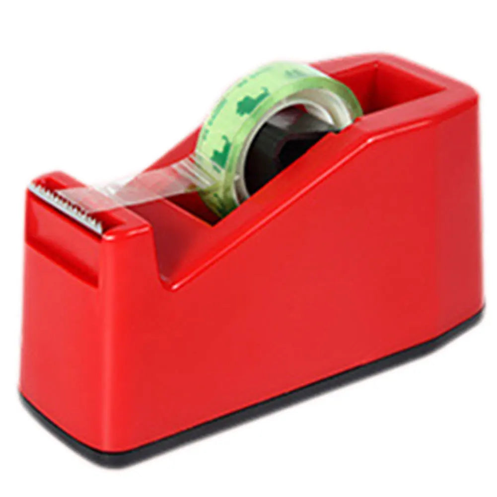 Desktop Tape Dispenser Non-Slip Base Plastic Stickys Tape Holder Clear Tape Cutter Handheld Portable Design Office Tape Cutter Peaceful Pleasures Health and Wellness Small A