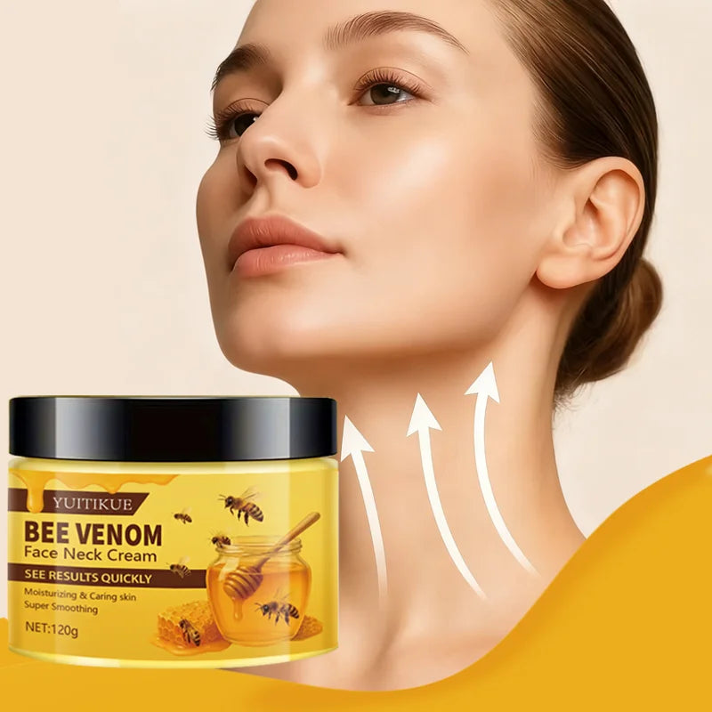 YUITIKUE Bee Venom Face Neck Cream 120g - Quick Results, Moisturizing & Smoothing, Firms & Lifts, All-in-One Care Peaceful Pleasures Health and Wellness
