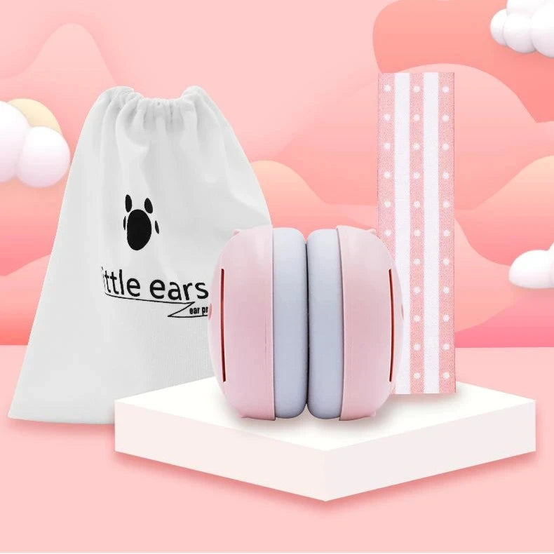 Sleeping Noise-Canceling Baby Ear Muffs Child Protection Headband Style Noise Reduction Ear Covers for Children Peaceful Pleasures Health and Wellness Pink