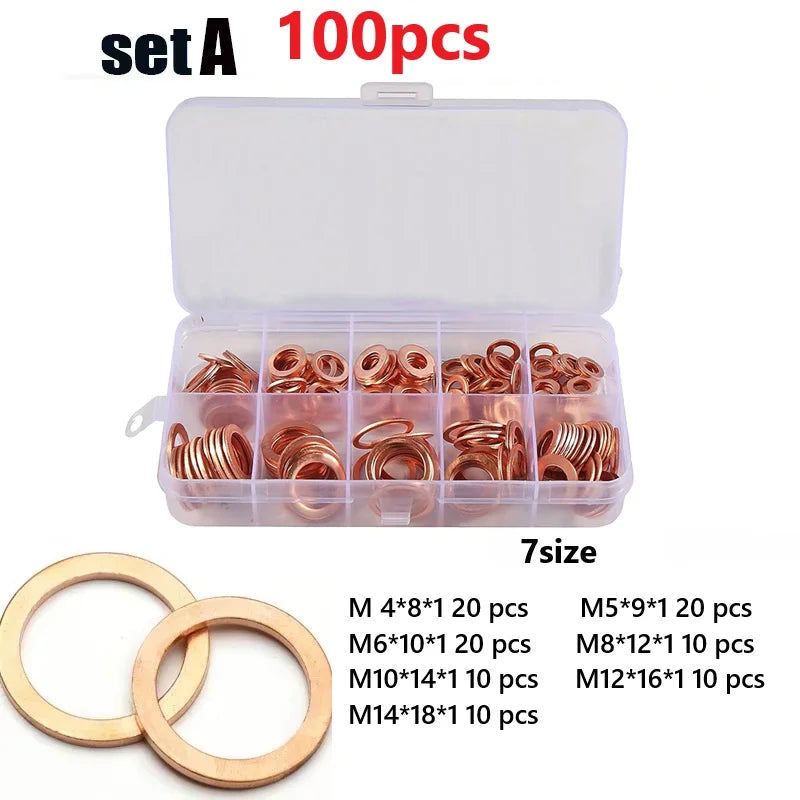 50 100 120 150 Copper Flat Washers Gasket Box Sump Oil Seal Plugging