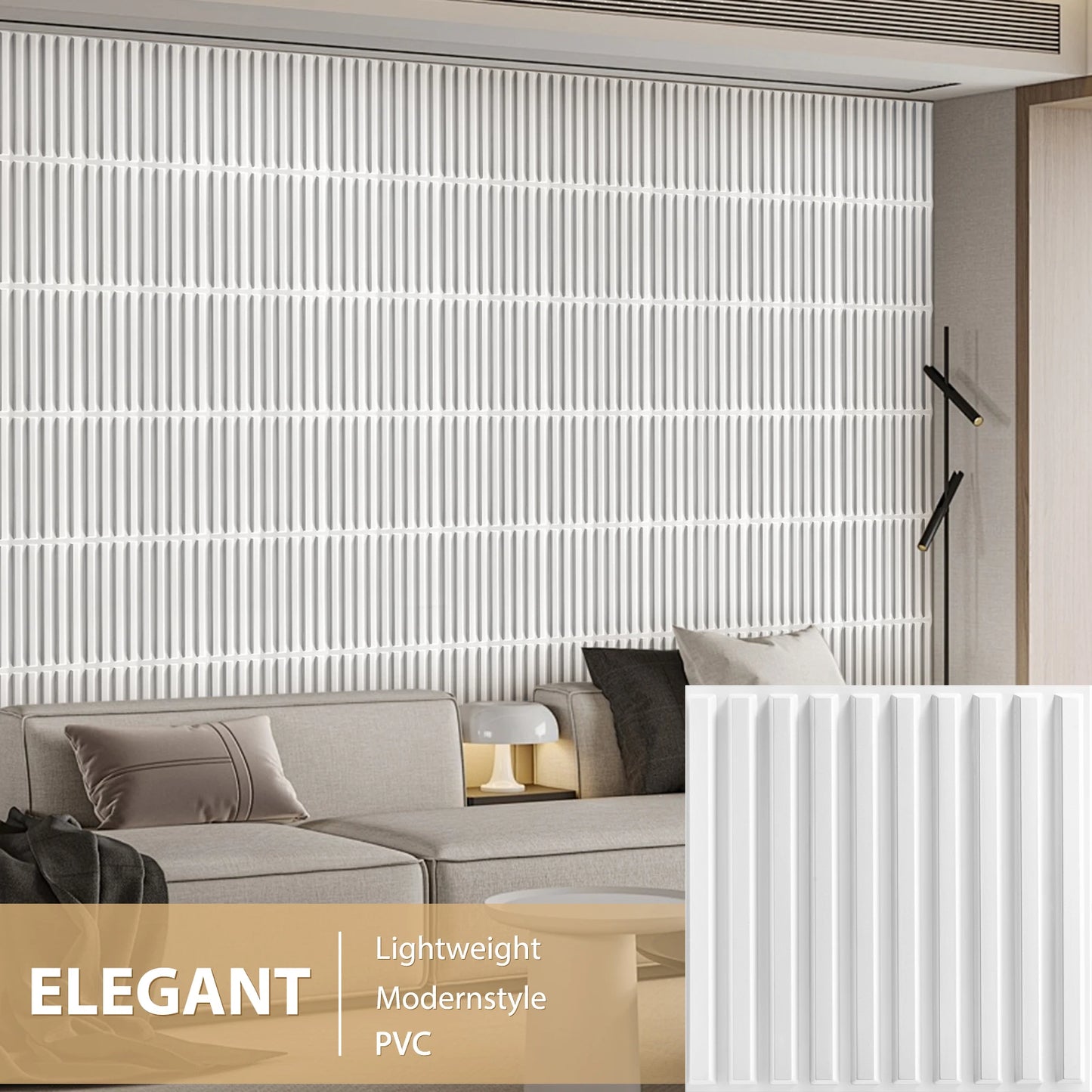 20/30pcs 3D pvc wall panels for indoor wall decoration, for living room hall bedroom hotel office,including tape Peaceful Pleasures Health and Wellness WHITE 20pcs