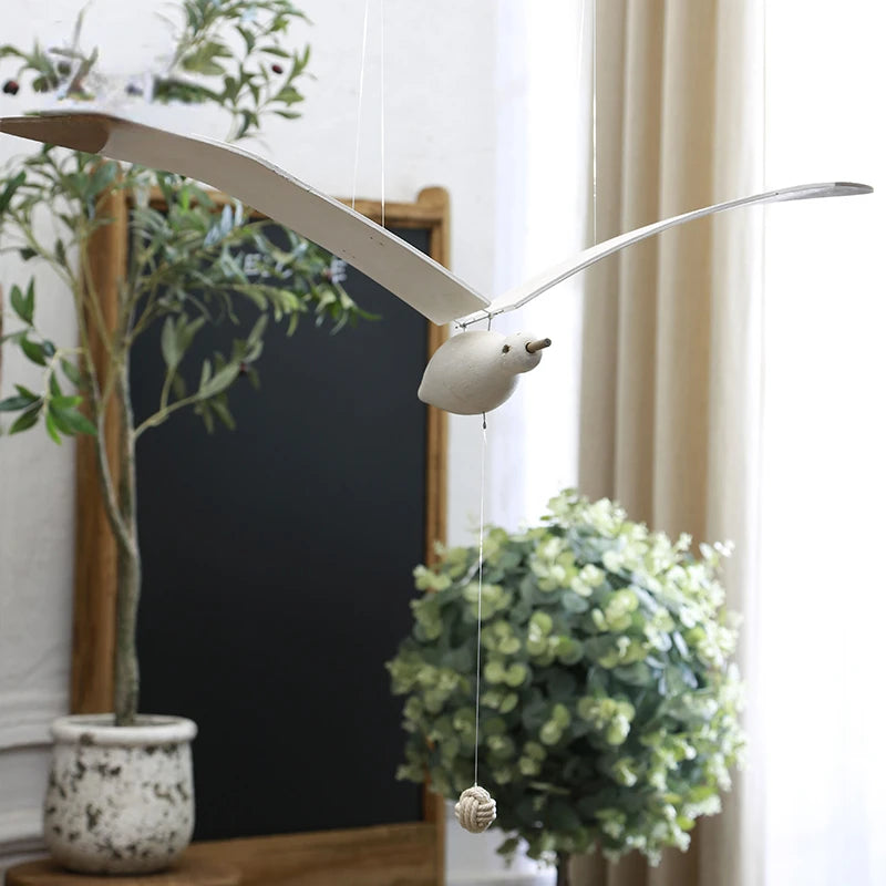 Wooden Seagull Wall Hanging Mobile | Nursery & Room Decor