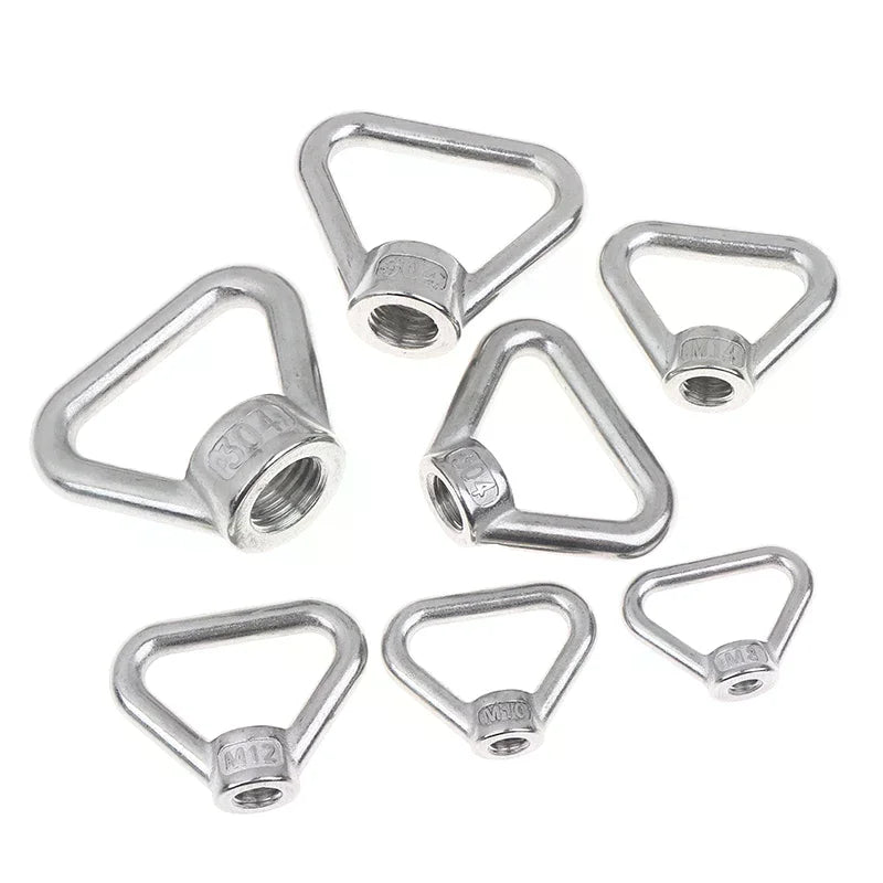 Stainless Steel 304 Lifting Eye Bolt Nut Set M8–M24 Ring Screw Lifting Eye Bolt Peaceful Pleasures Health and Wellness