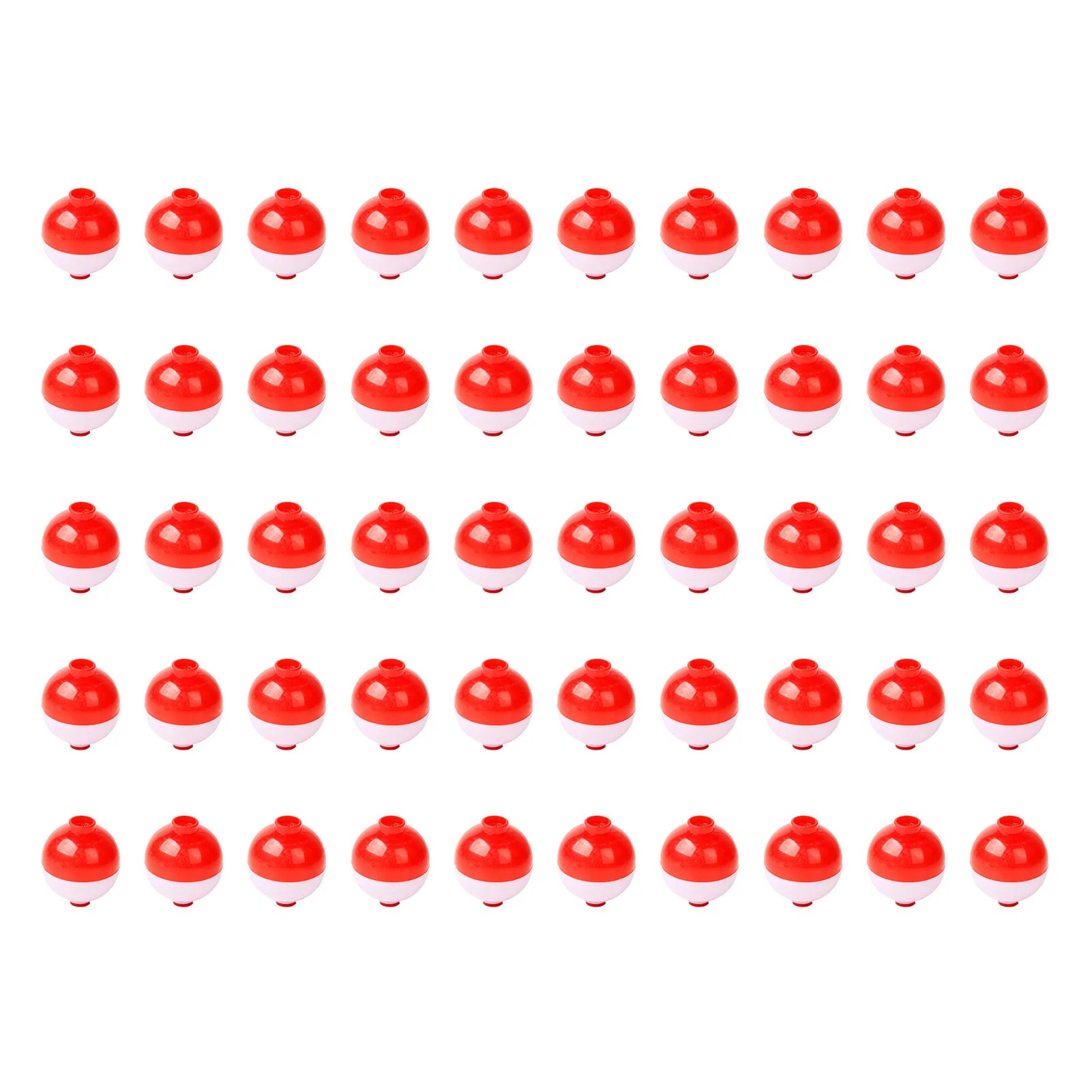 30pcs Fishing Bobbers 1.25 Inch Snap on Float Red and White Bobbers Push Button Round Buoy Floats Fishing Tackle Peaceful Pleasures Health and Wellness 0.75in