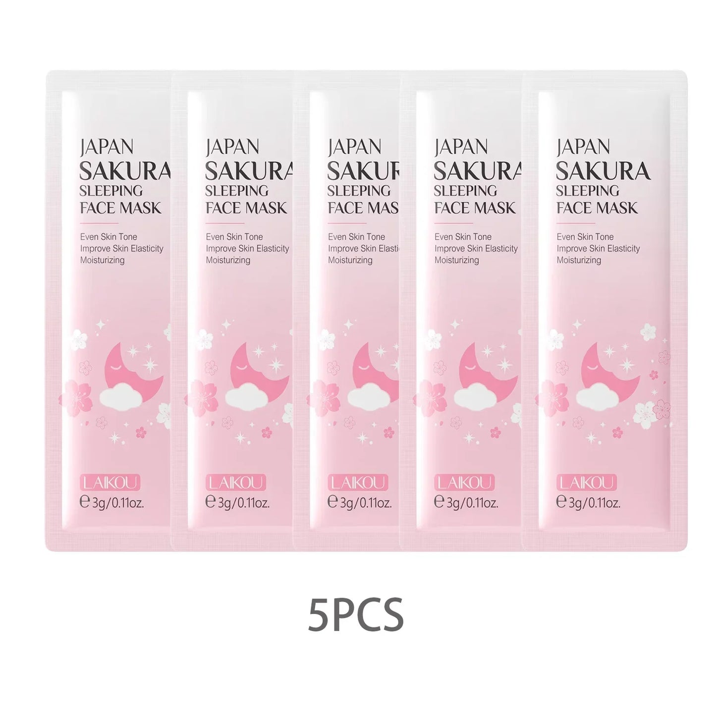 LAIKOU Sleeping Face Mask – Hydrating & Nourishing 5pk Peaceful Pleasures Health and Wellness sakura