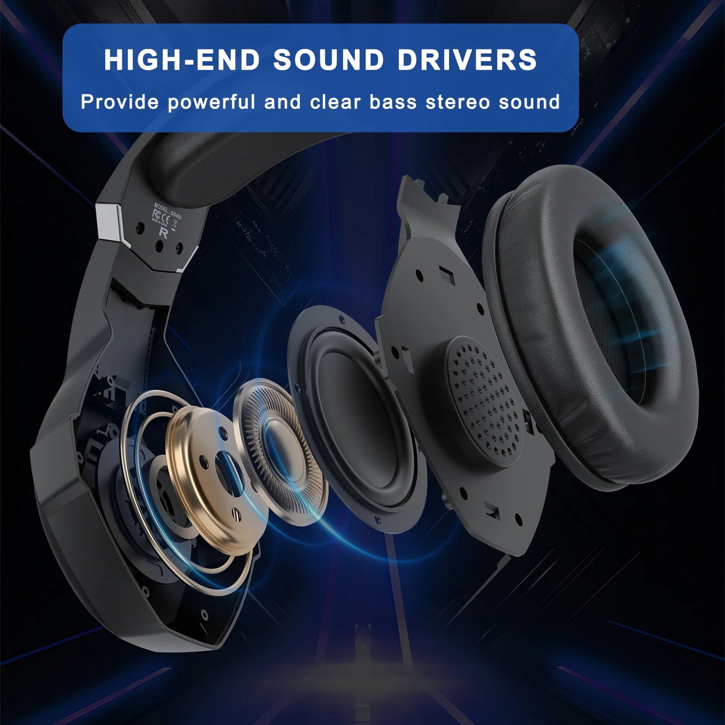 Gaming E-sports Headset with Adjustable Noise-Canceling Mic & Ergonomic Over-Ear Headband Compatible with Laptop Computer PC Peaceful Pleasures Health and Wellness