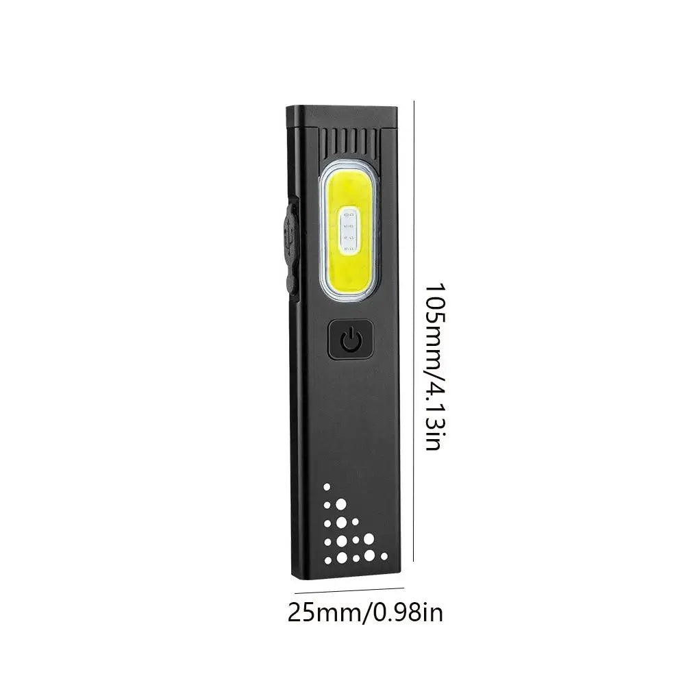 Mini USB Rechargeable LED Flashlight – Magnetic, Clip, 160LM