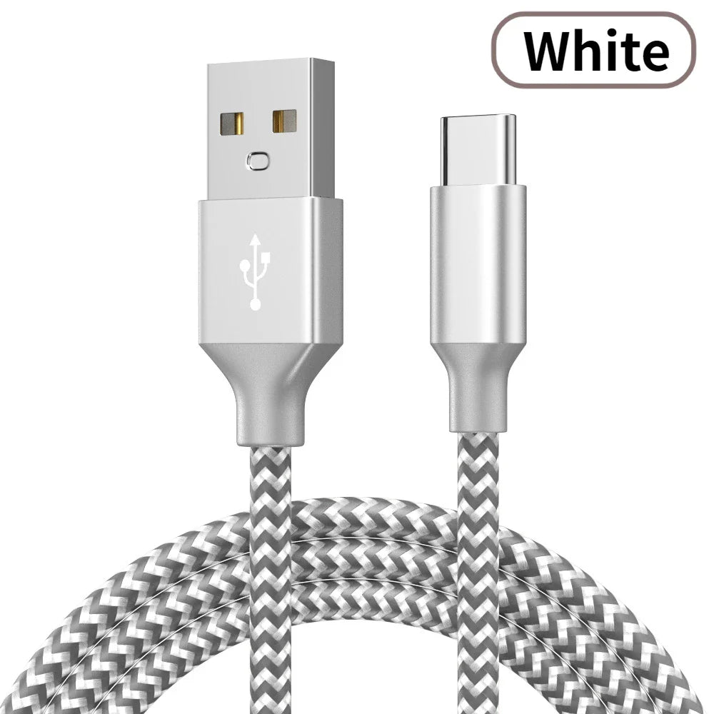 DIXSG USB-A to USB-C Nylon Cable – 10A Fast Charging 1m/3m