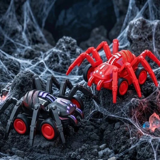 Cartoon Spider Inertia Car Toy Simulated Spider-climbing Vehicle Plastic Push Toy Car Birthday Gift for Boys Girls Peaceful Pleasures Health and Wellness