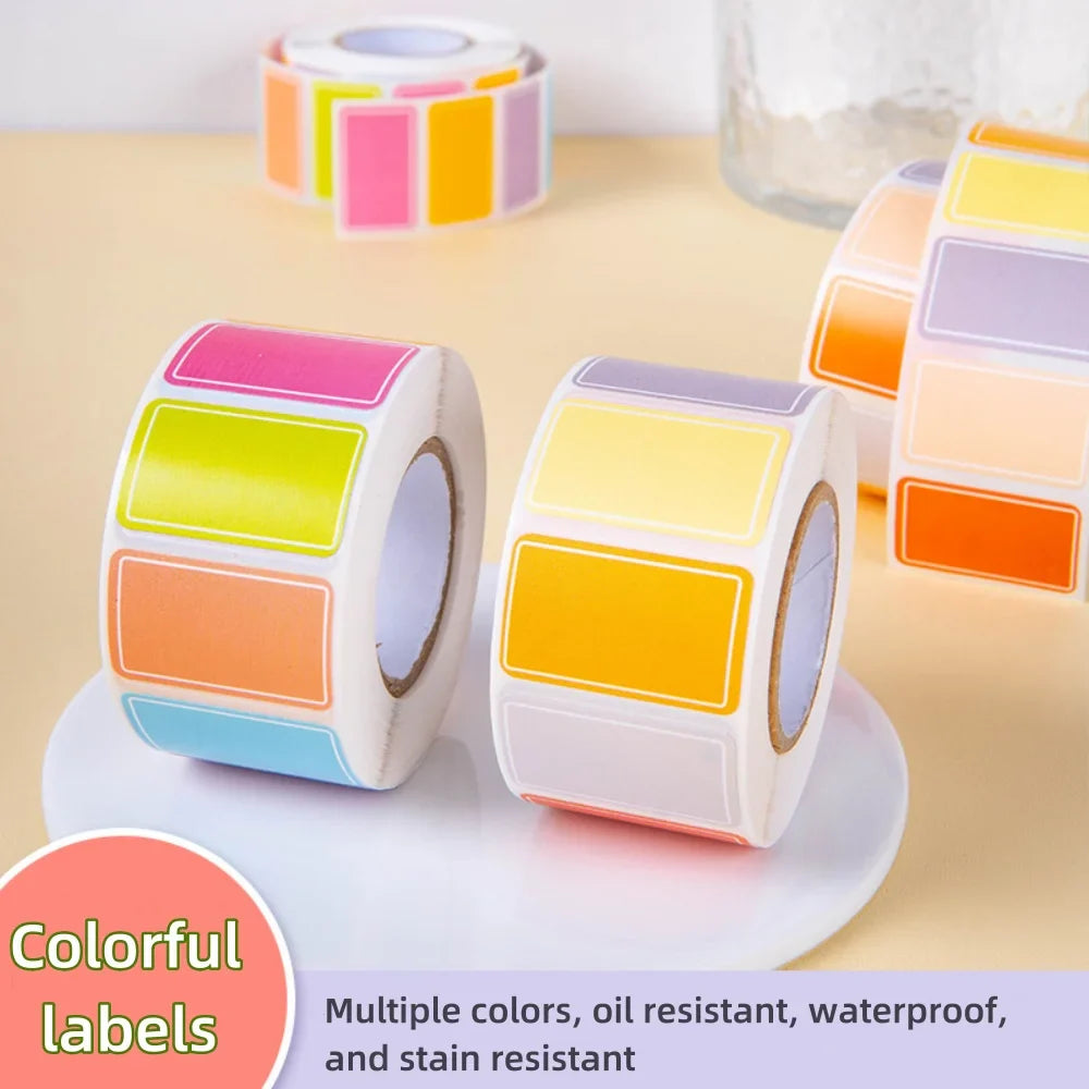 500 Waterproof Color-Coding Removable Labels for Organization
