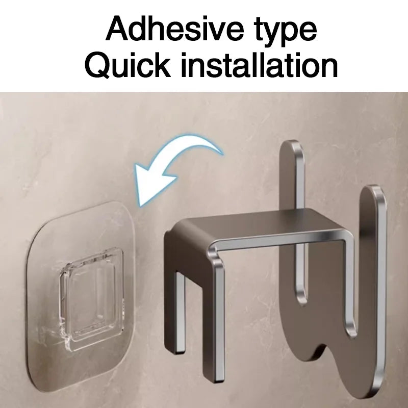 No-Drill Aluminum Wall-Mounted Slipper & Shoe Storage Rack