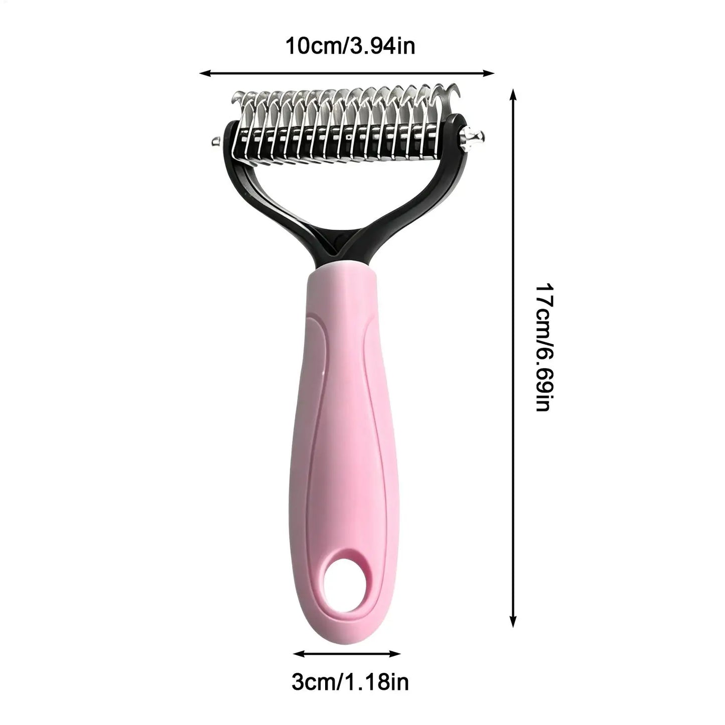 Double-Sided Pet Deshedding Brush & Dematting Comb | Dogs & Cats Pet Deshedding Brush Peaceful Pleasures Health and Wellness