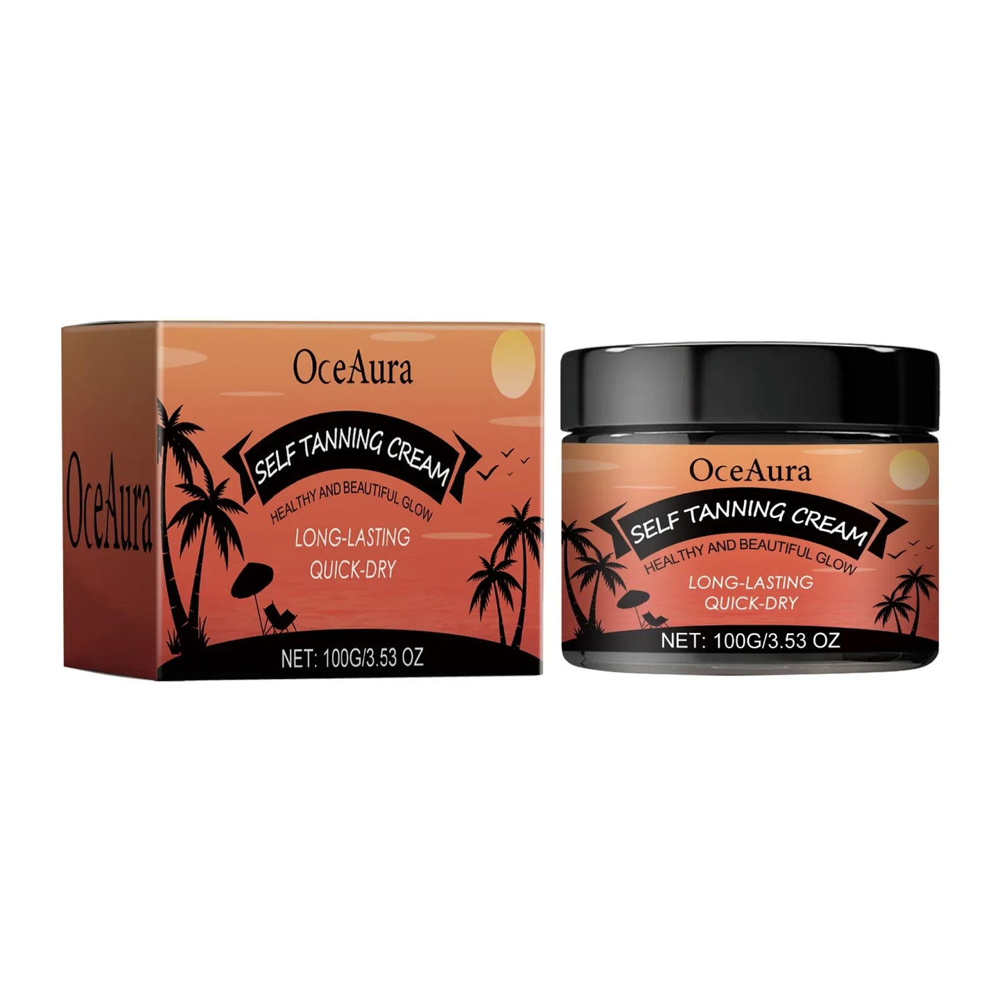 OceAura Tanning Accelerator Cream – Natural Self Tanner 100g