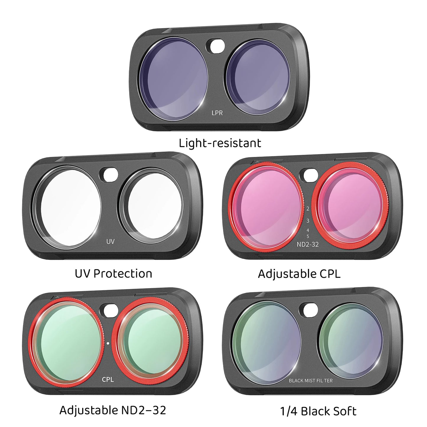 for Insta360 Luna Ultra Magnetic Filter Bundle CPL ND UV LPR Black Mist Glass Filters Durable Aluminum Alloy Camera Lens Kit Peaceful Pleasures Health and Wellness
