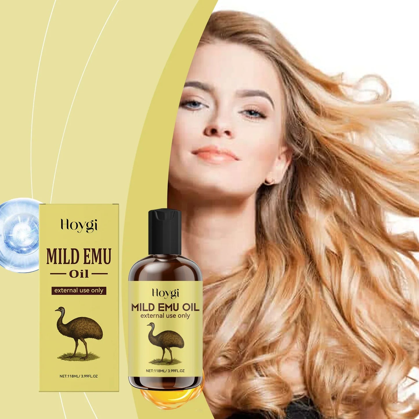 Hoygi Emu Oil Anti-Aging Moisturizer for Skin & Hair 118ml