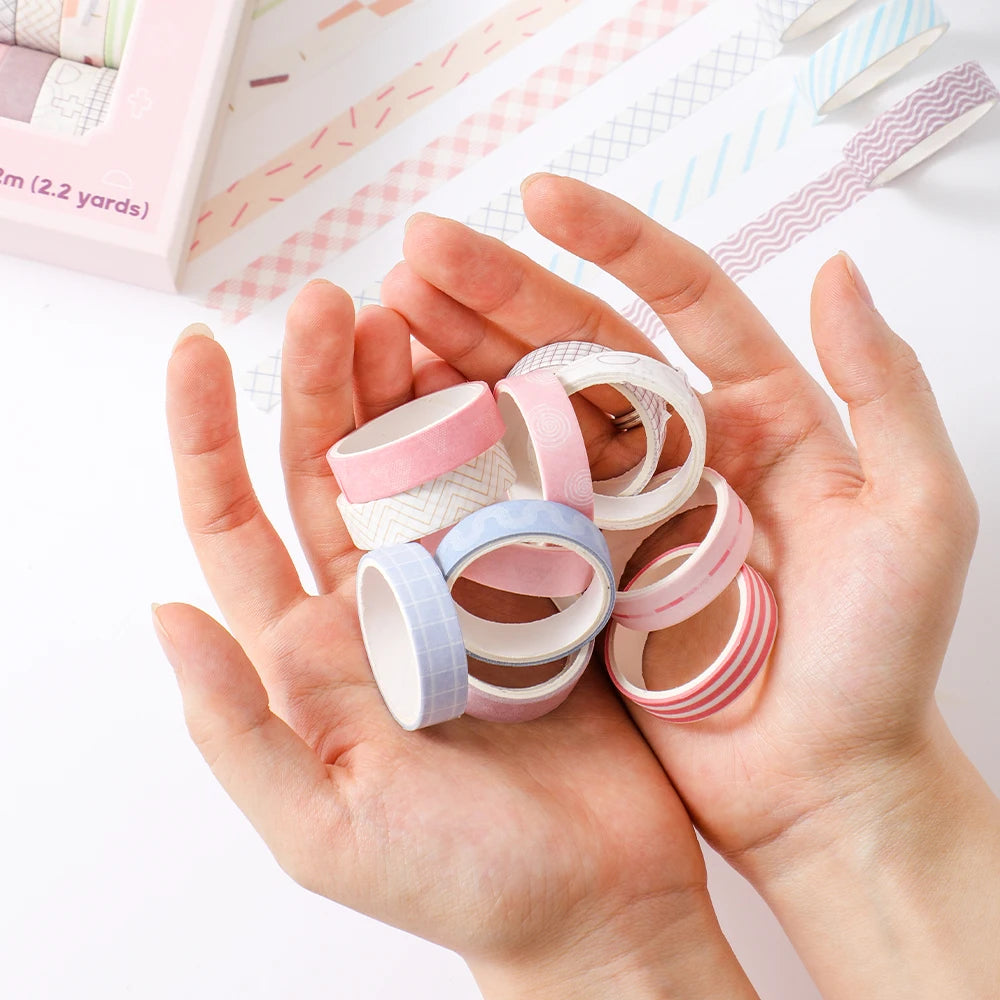 20 rolls Washi Tape Set Simple Thin Masking Tape For DIY Arts Crafts Gift Wrapping Journaling Scrapbooking Labeling Coding Deco Peaceful Pleasures Health and Wellness