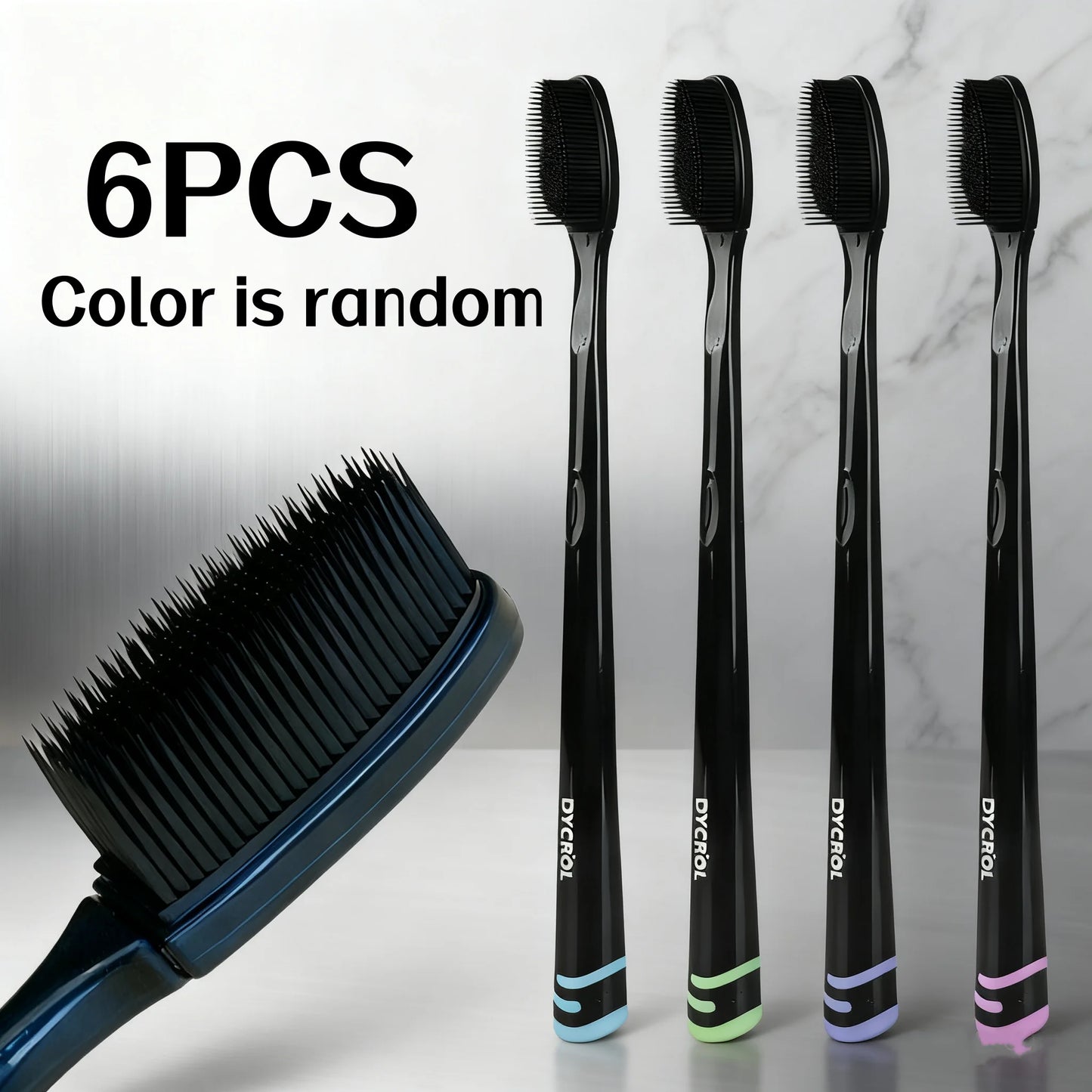 2/6/10Pcs Random Color Silicone Bristle Deep Cleaning Outdoor Travel Convenient Toothbrush Home Essential Holiday Gift Great Cleaning Power Christmas Gift Peaceful Pleasures Health and Wellness 6Pcs